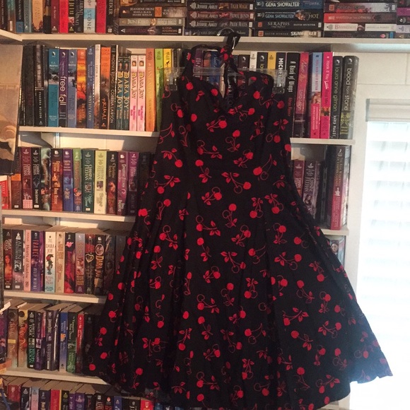 Dresses & Skirts - Heartbreaker cotton cherry halter dress